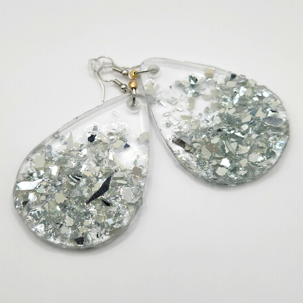 NEW Shattered Glass Teardrop Earrings